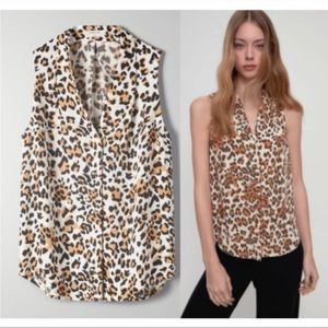 Aritzia Babaton Cheeta print blouse